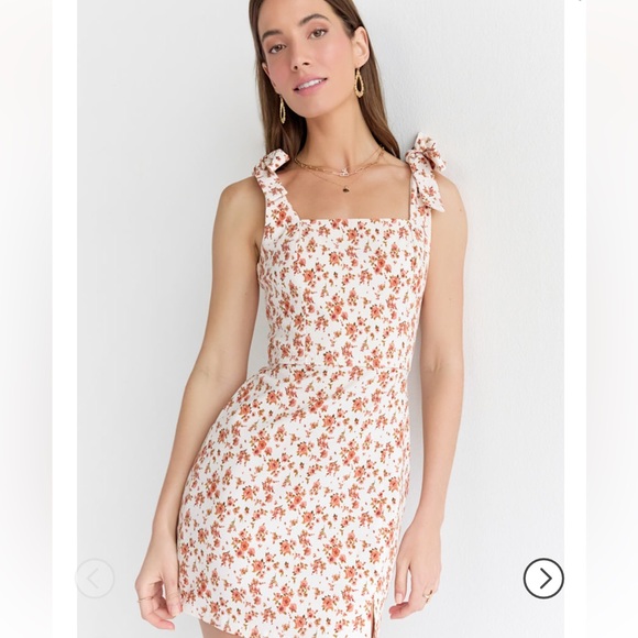 👍BRAND NEW! Jenna Red Floral Tie Strap Dress - Picture 2 of 4